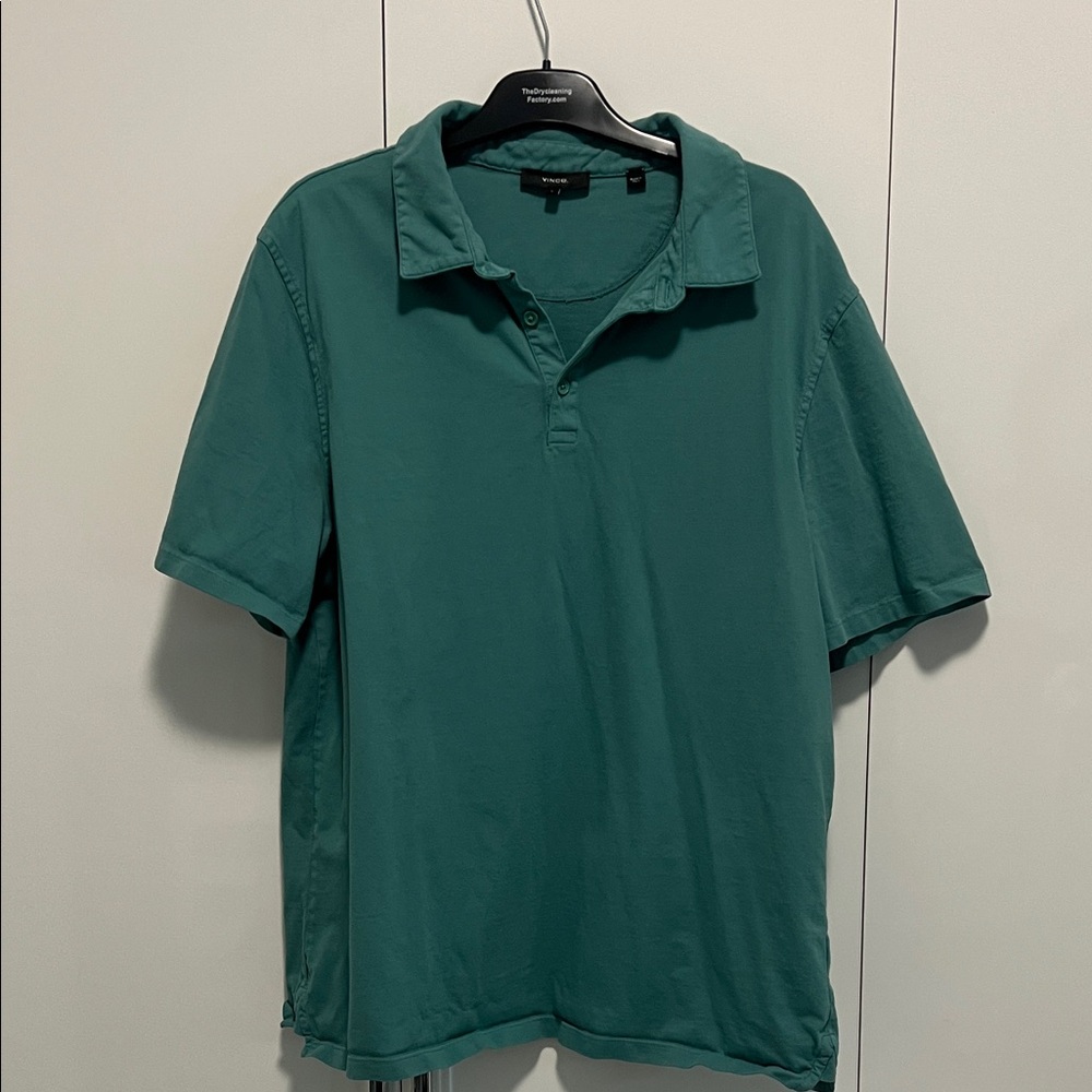 Vince Classic Men's Polo Shirt in seafoam green